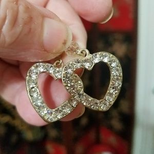 Heart Shaped Cubic Zirconium Earrings